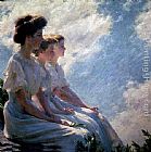 Charles Courtney Curran Famous Paintings - On the Heights